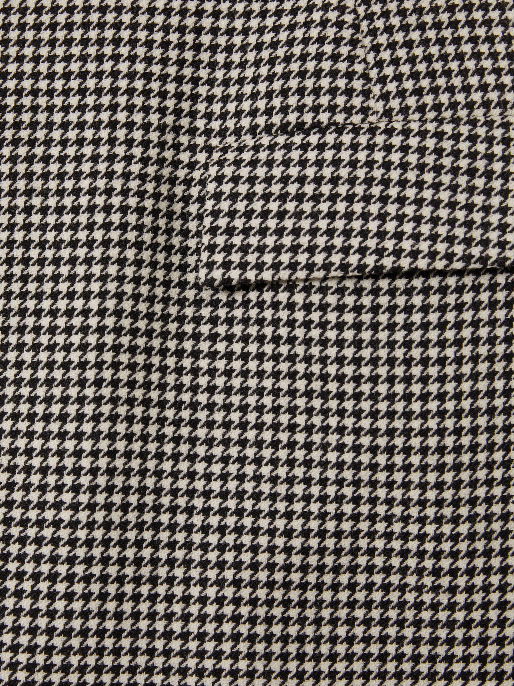 Minnie Black/White Wool Dogtooth Mini Skirt Product Image