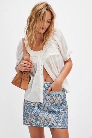 Darla Quilted Mini Skirt Product Image