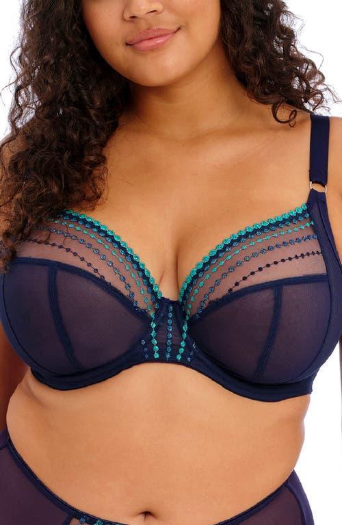 Elomi Plus Size Matilda Embroidered Sheer Plunging Convertible U-Back to Racerback Contour Wire Full Product Image