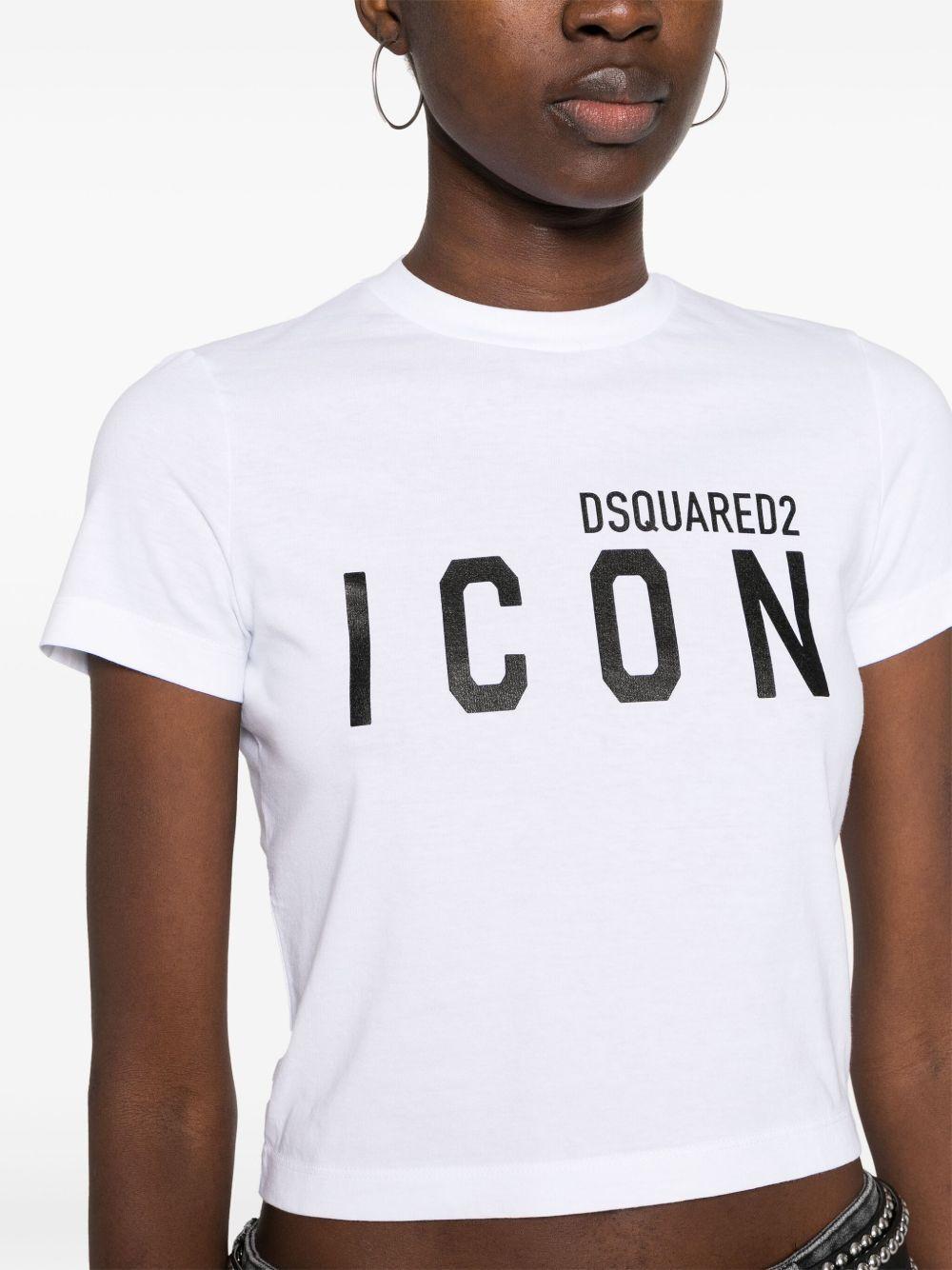 logo-print cropped T-shirt Product Image