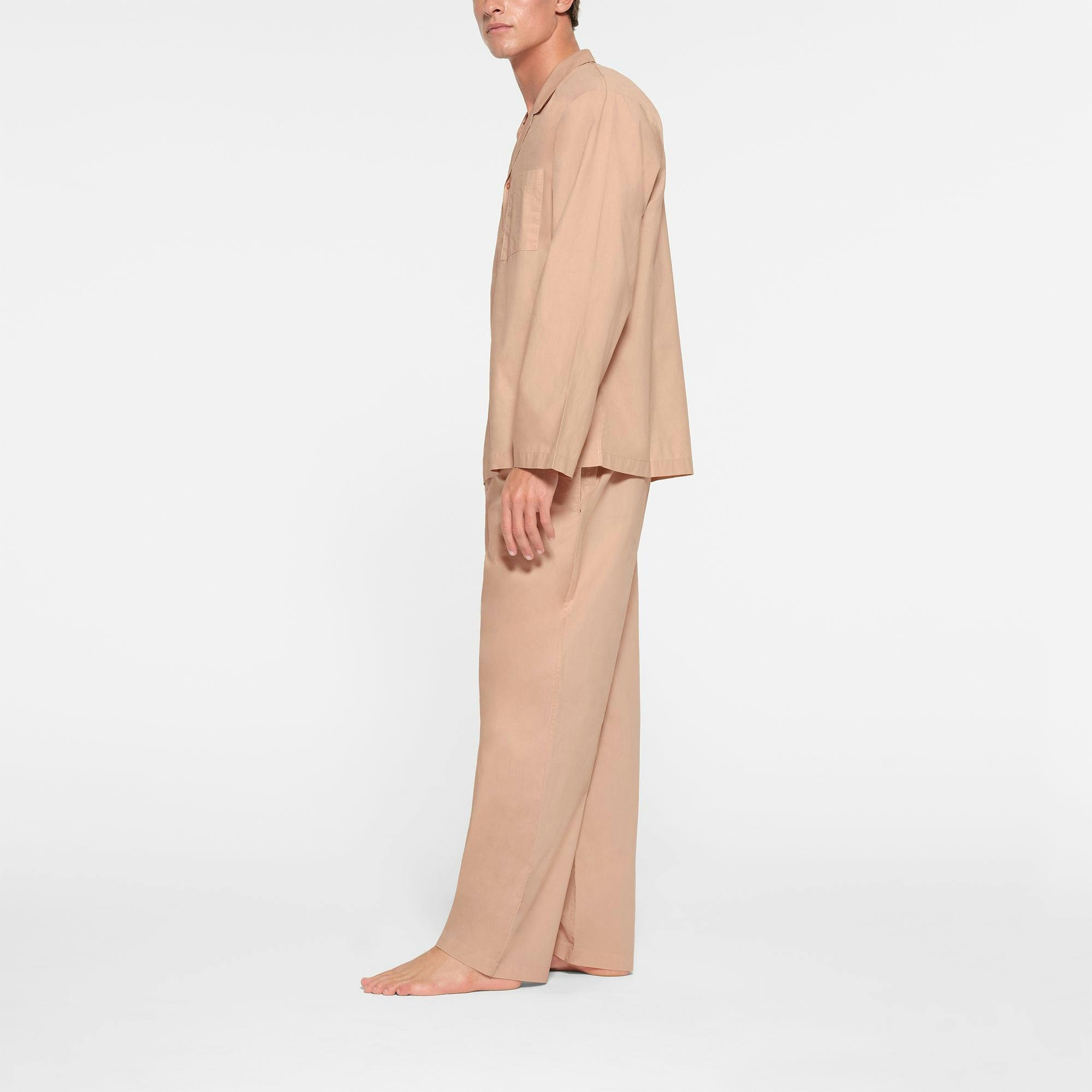COTTON POPLIN MENS LONG SLEEP SET | MICA Product Image
