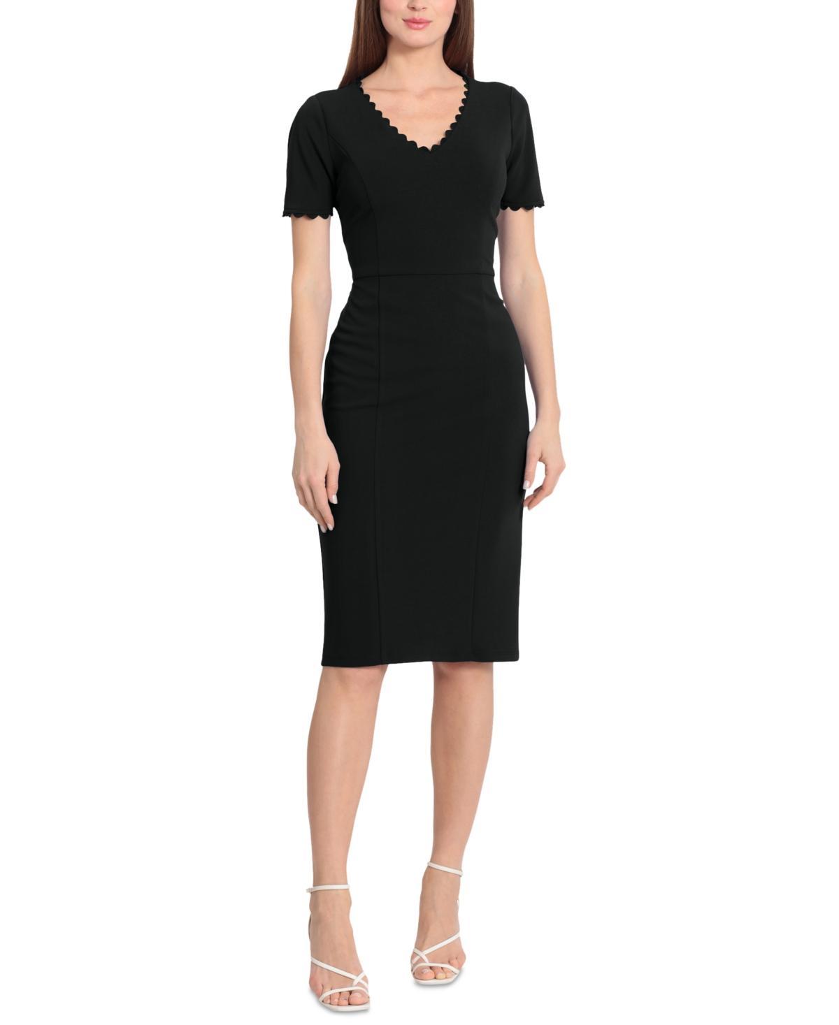 Maggy London Belted Short Sleeve Solid Dress (Katydid) Women's Dress Product Image