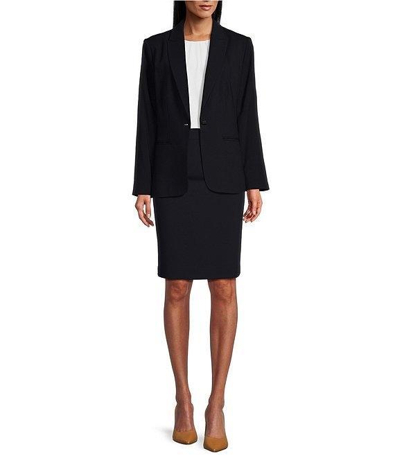 Investments Platinum Suiting Long Sleeve One Button Notch Lapel Blazer Product Image