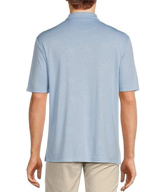 Roundtree & Yorke Performance Embossed Flower Polo Shirt Product Image