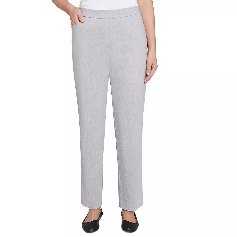 Petite Alfred Dunner Comfort Allure Pearl Medium Length Pants, Women's, Size: 12 Petite, White Product Image