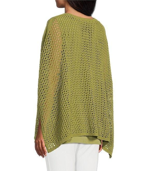 Slim Factor by Investments Boat Neck 3/4 Sleeve Lined Crochet Twofer Top Product Image