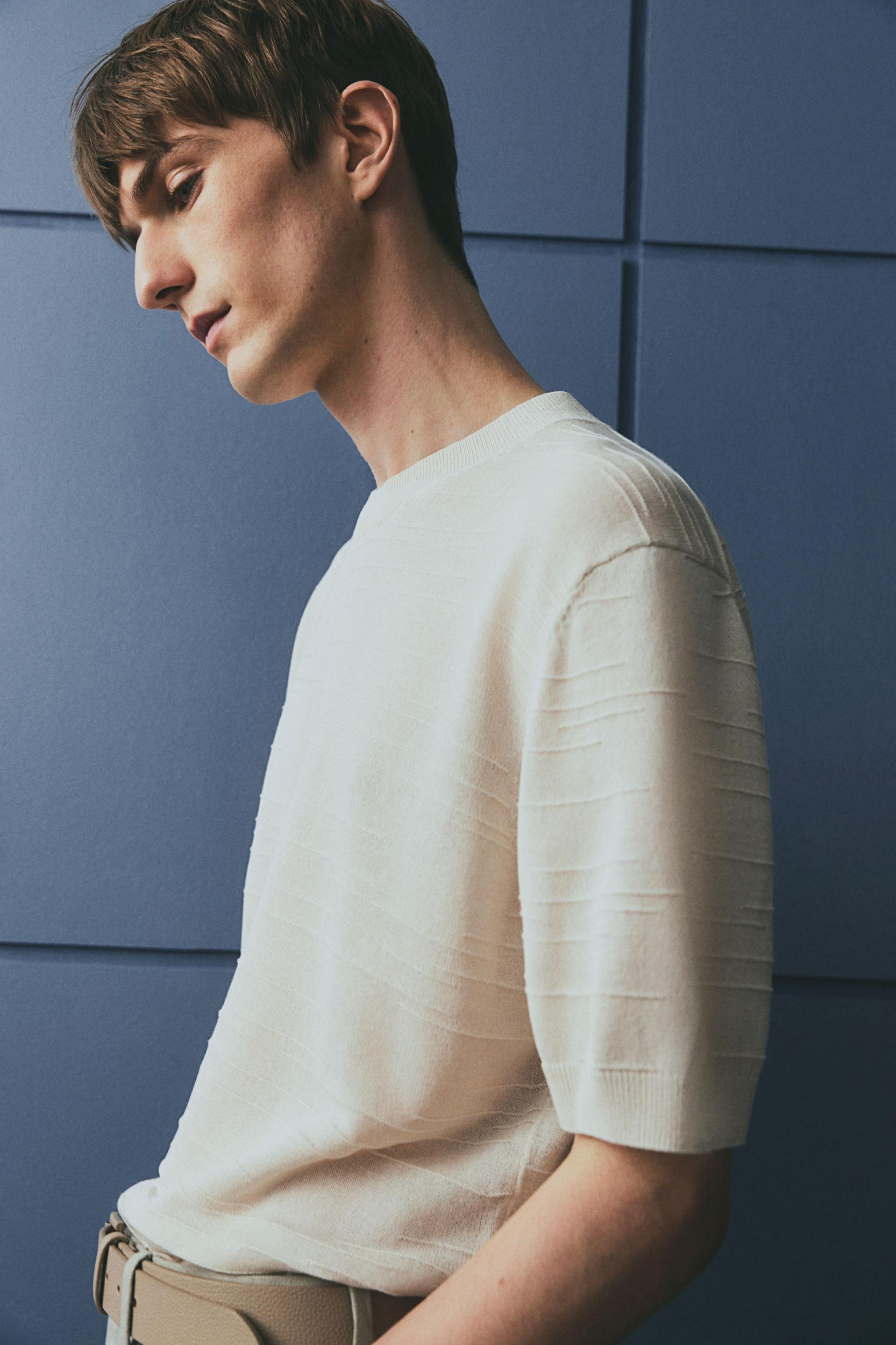 Regular Fit Fine-Knit T-Shirt Product Image