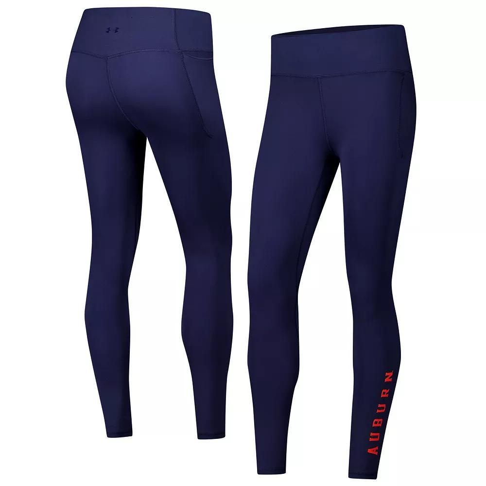 Women's Under Armour Navy Auburn Tigers Meridian Luxe Performance Leggings, Size: XL, Blue Product Image