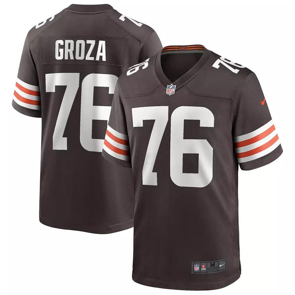Men's Nike Lou Groza Brown Cleveland Browns Game Retired Player Jersey, Size: Small Product Image