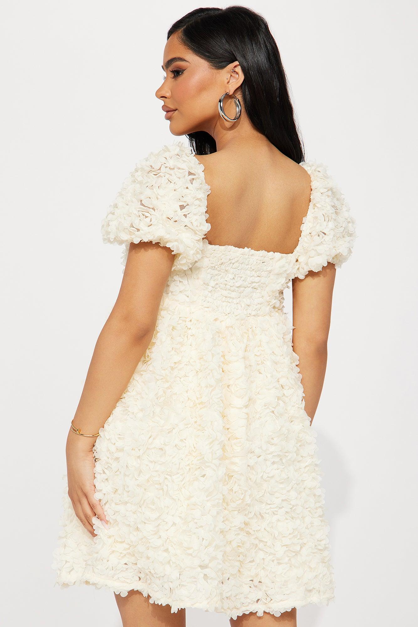 Spring Has Sprung Babydoll Dress - Cream Product Image