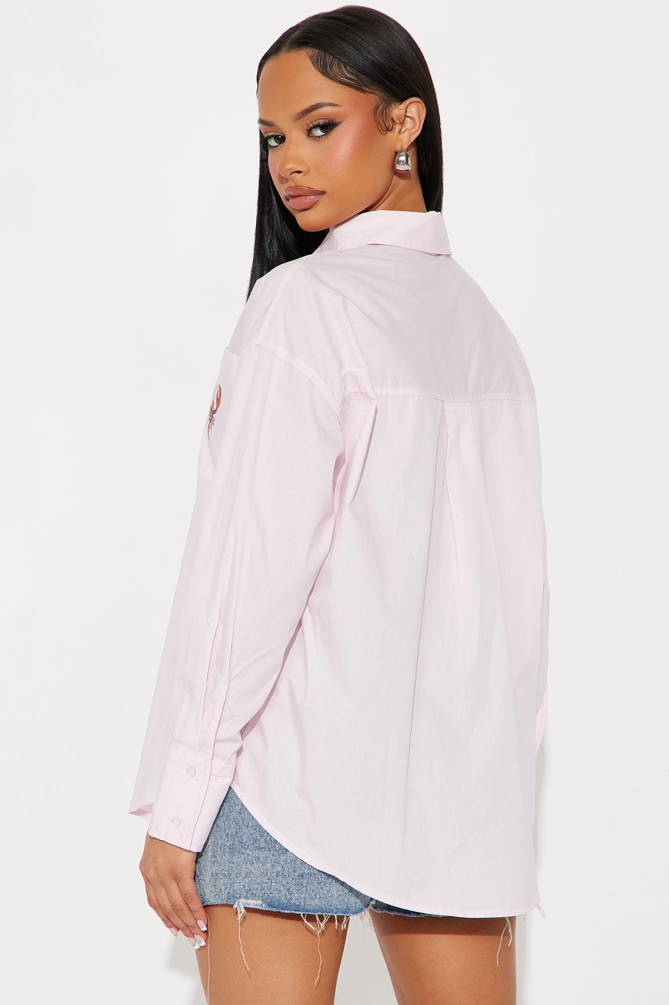 Lobster Life Poplin Shirt - Pink Product Image
