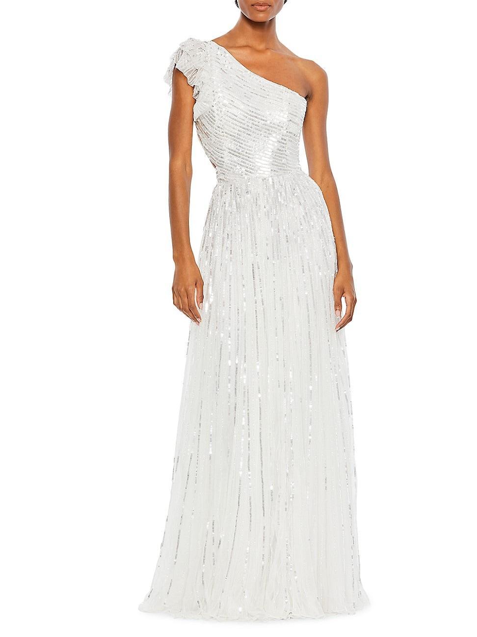 Womens Sequin A-Line Gown Product Image