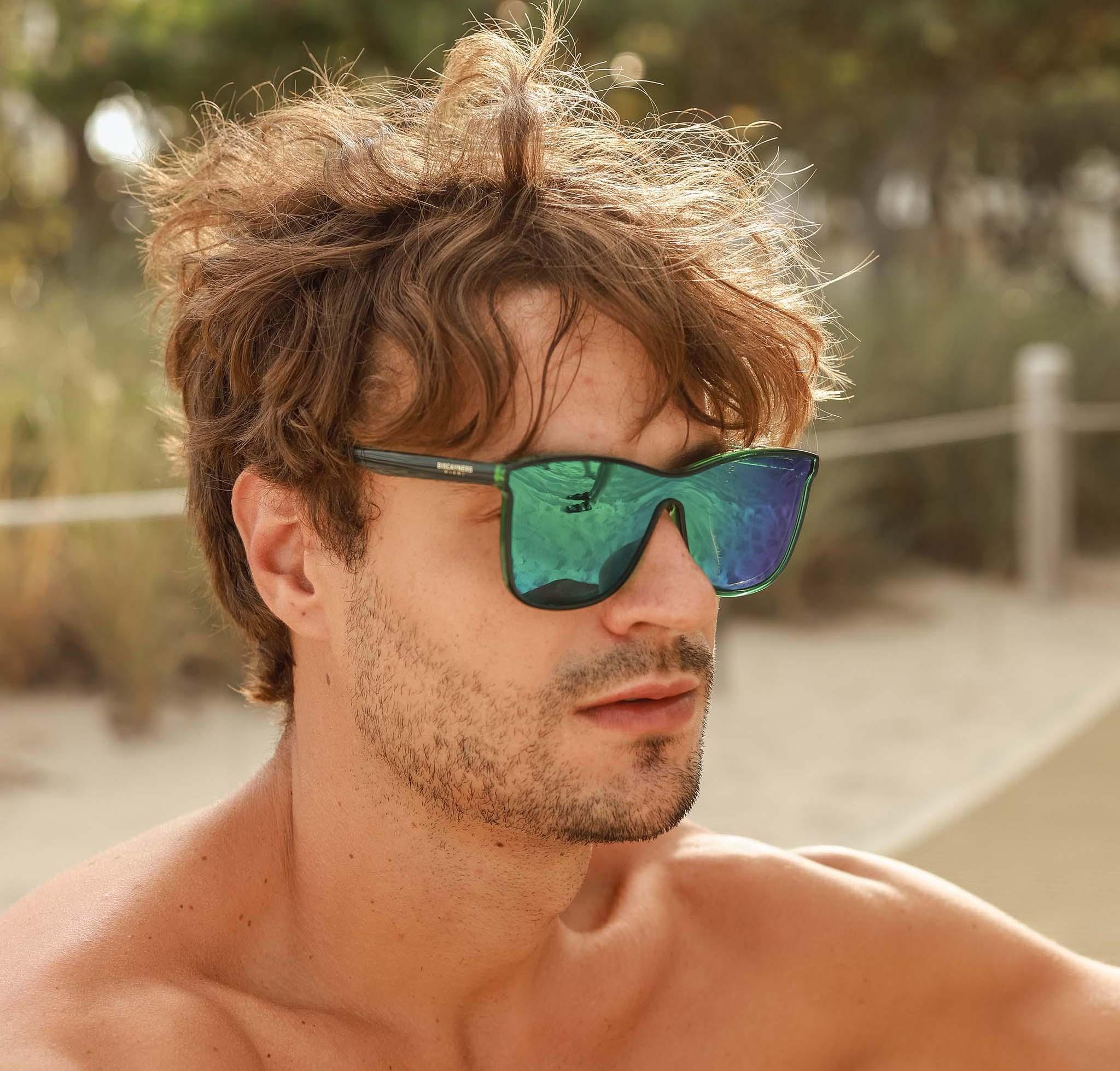 Biscayners Crandon Green Men's Sunglasses Product Image