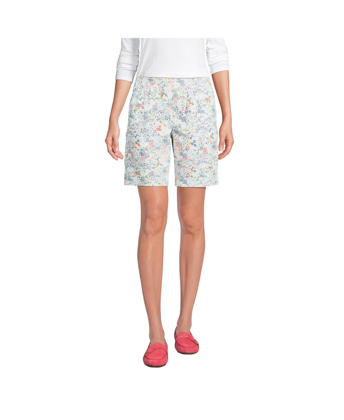 Petite Lands End Pull-On Chino Bermuda Shorts, Womens Green Moss Product Image