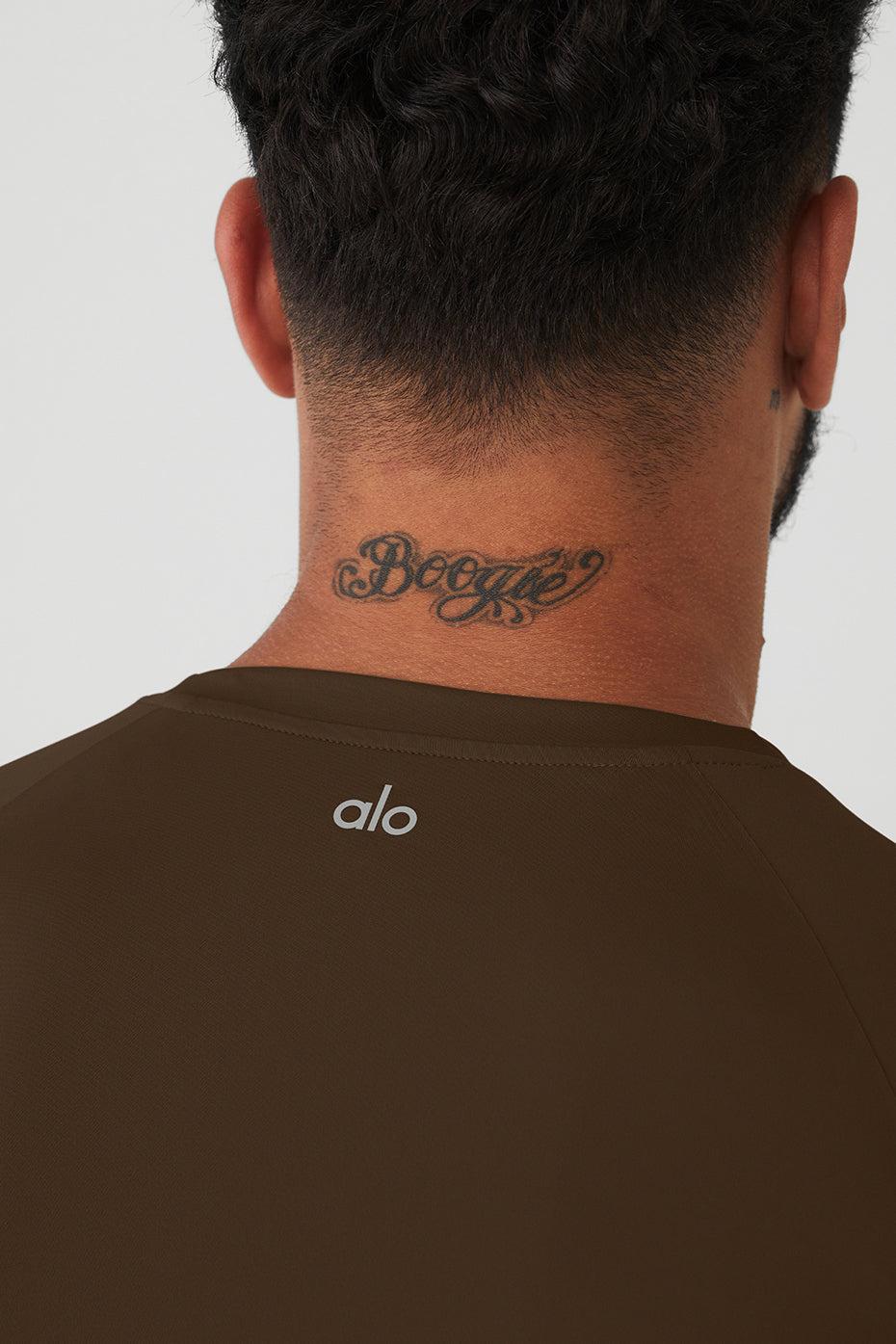 Alo Yoga | Idol Long Sleeve Performance T-Shirt Brown, Size: 2XL Product Image