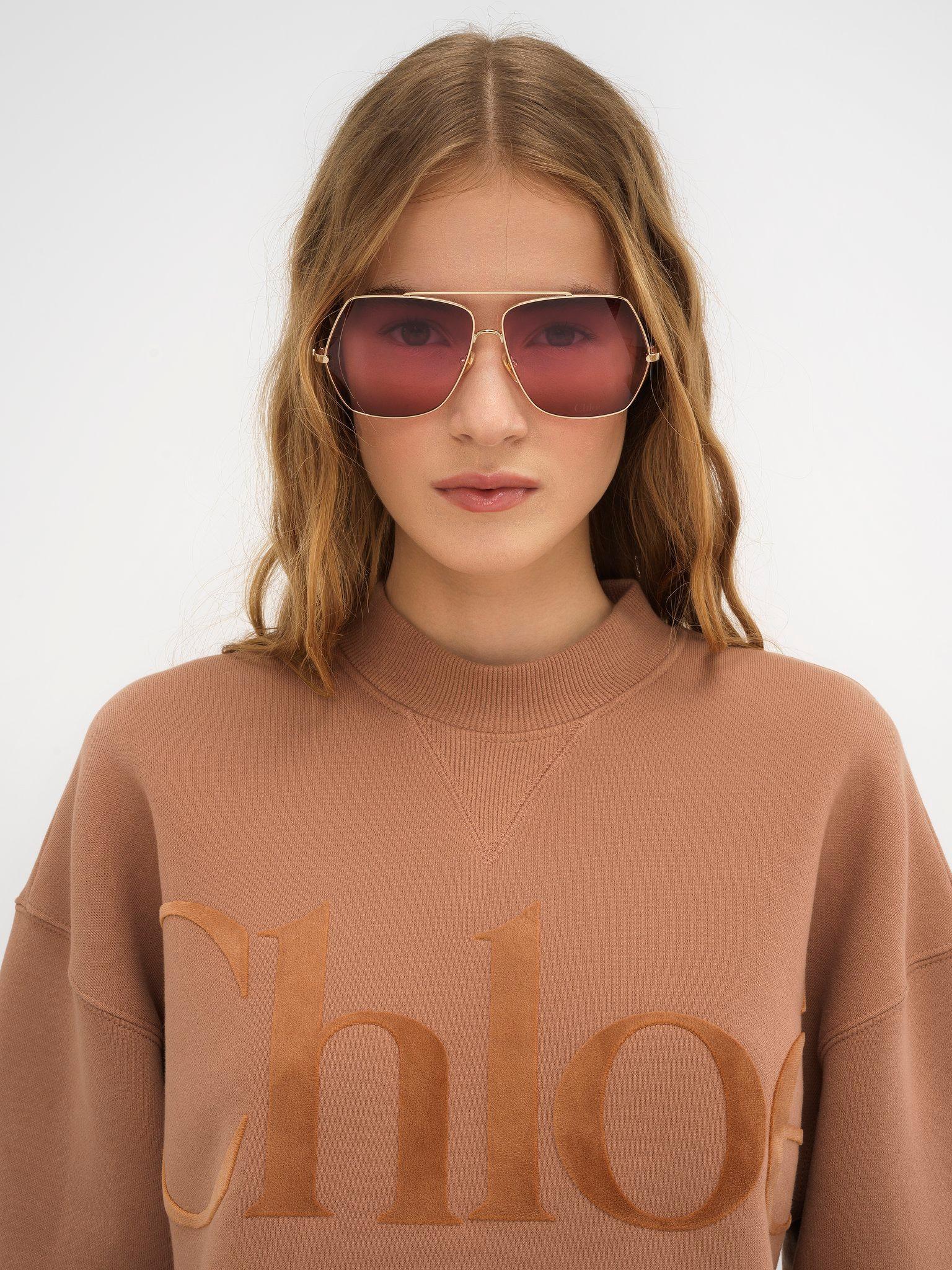Generous sweater in cotton fleece Product Image