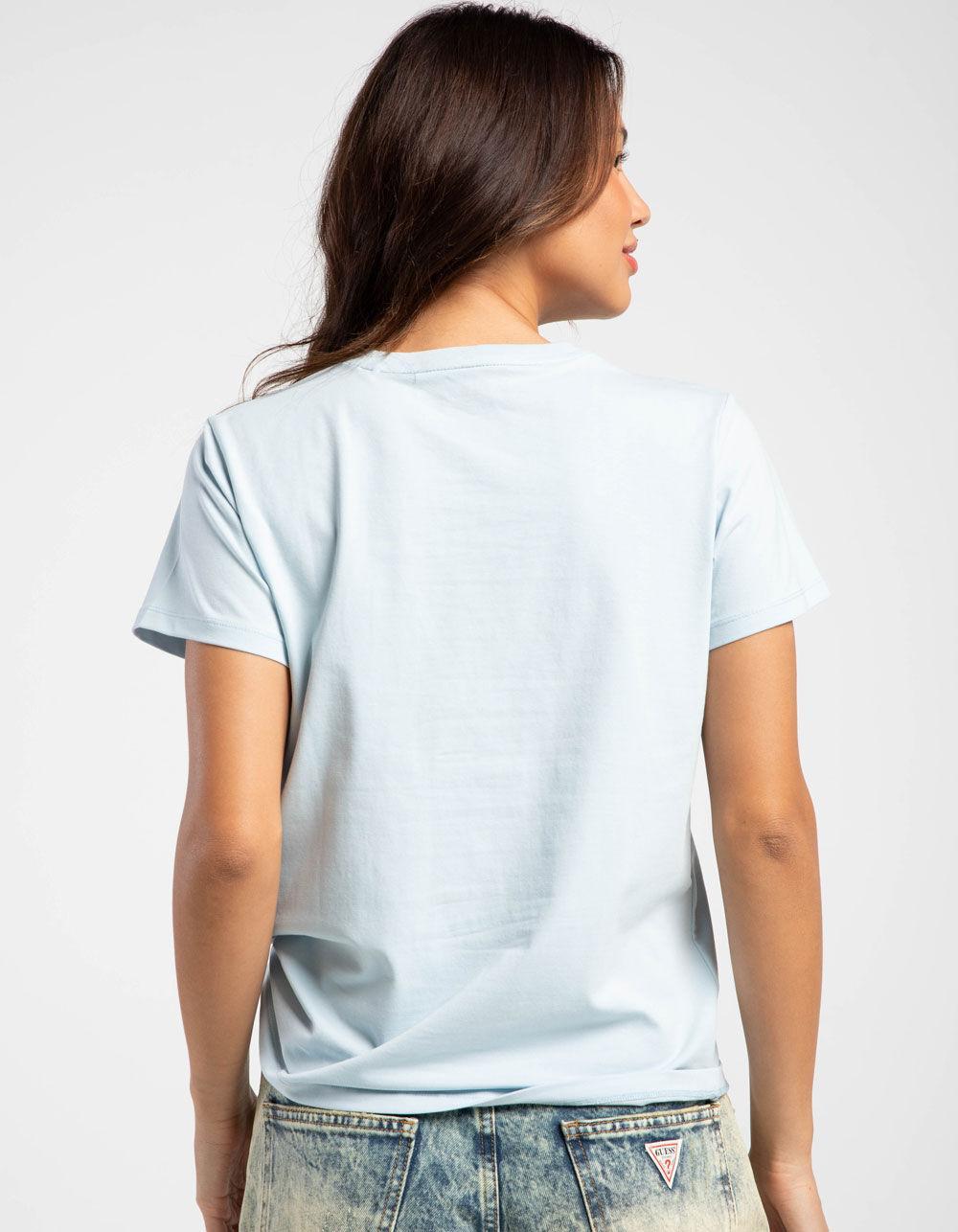 GUESS JEANS Script Regular Fit Womens Tee - LIGHT BLUE Product Image