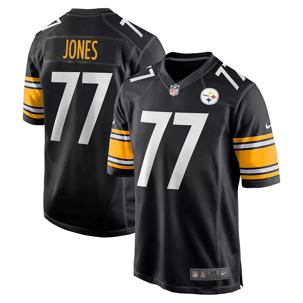 Men's Nike Broderick Jones Black Pittsburgh Steelers 2023 NFL Draft First Round Pick Game Jersey, Size: Large Product Image