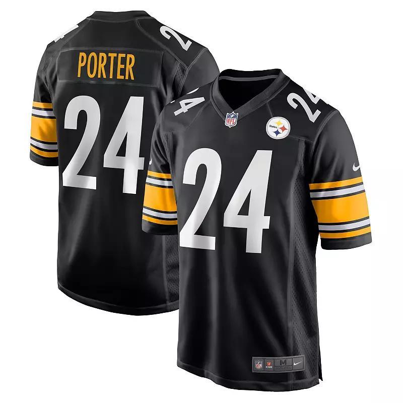 Men's Nike Joey Porter Jr. Black Pittsburgh Steelers 2023 NFL Draft Pick Game Jersey, Size: 2XL Product Image
