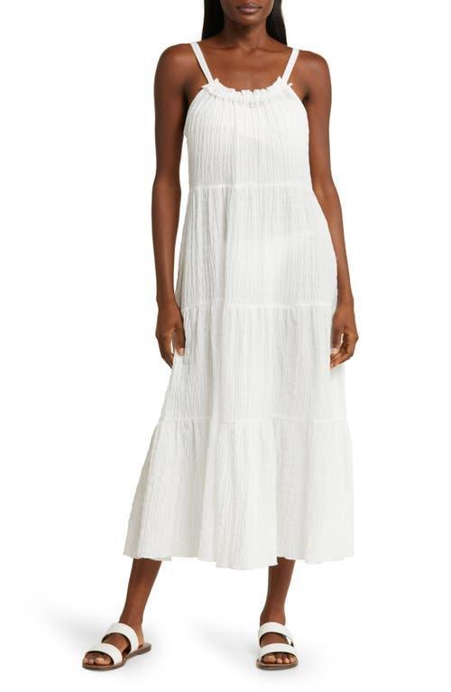 Womens Fiona Textured Stretch Cotton Maxi Dress Product Image