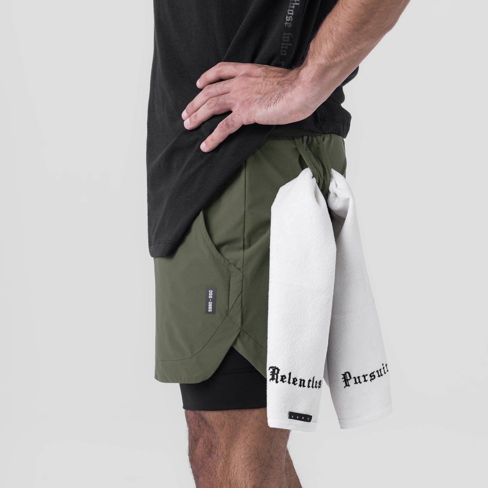 0865. Tetra-Lite® 5" Liner Short - Deep Taupe "Wings"/Black Male Product Image
