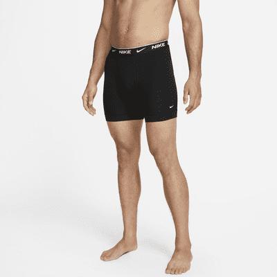 Men's Nike Dri-FIT Essential 3-pack Stretch Boxer Briefs, Size: Large, Black Orange Blue Product Image