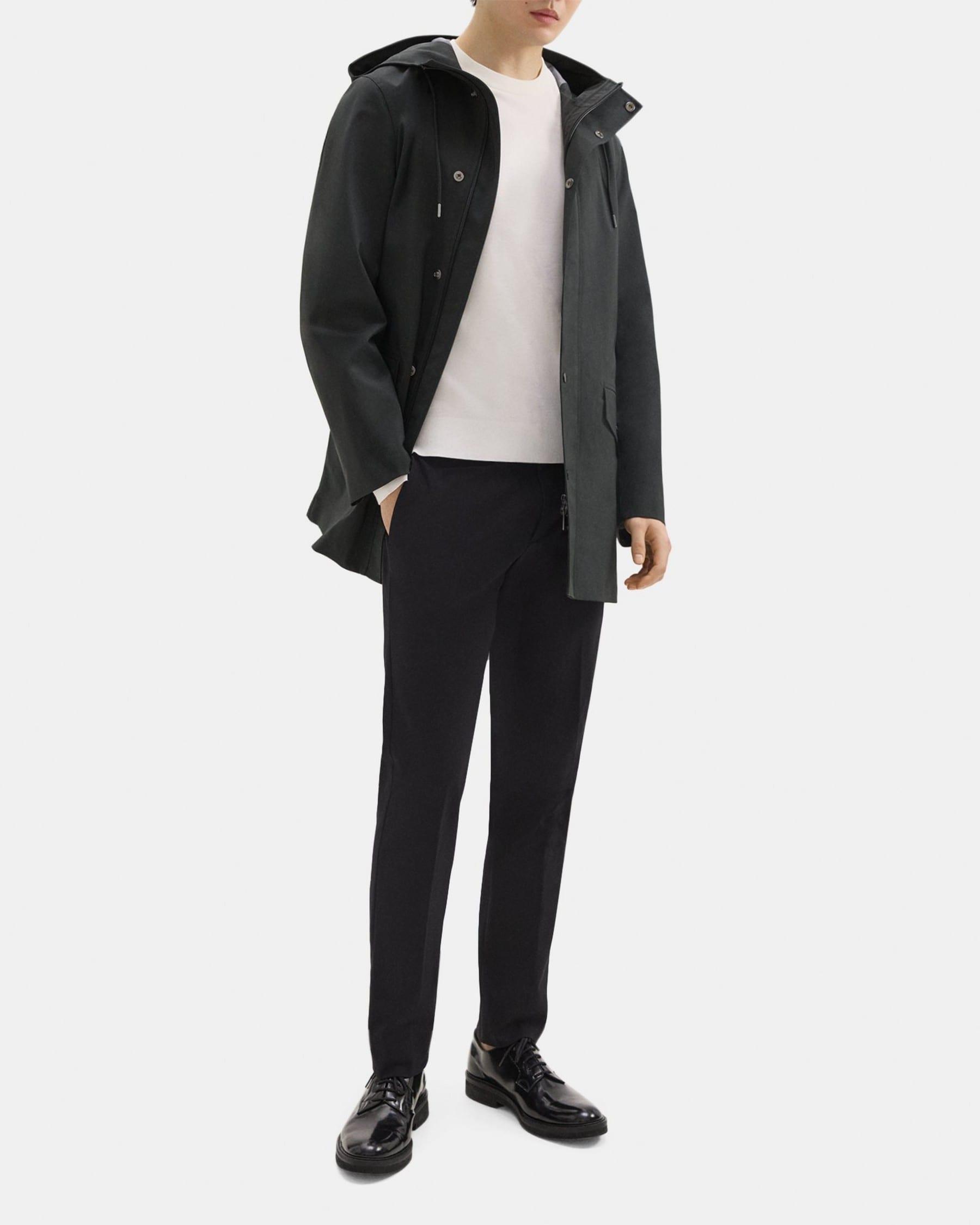 Hooded Raincoat in Poplin Product Image
