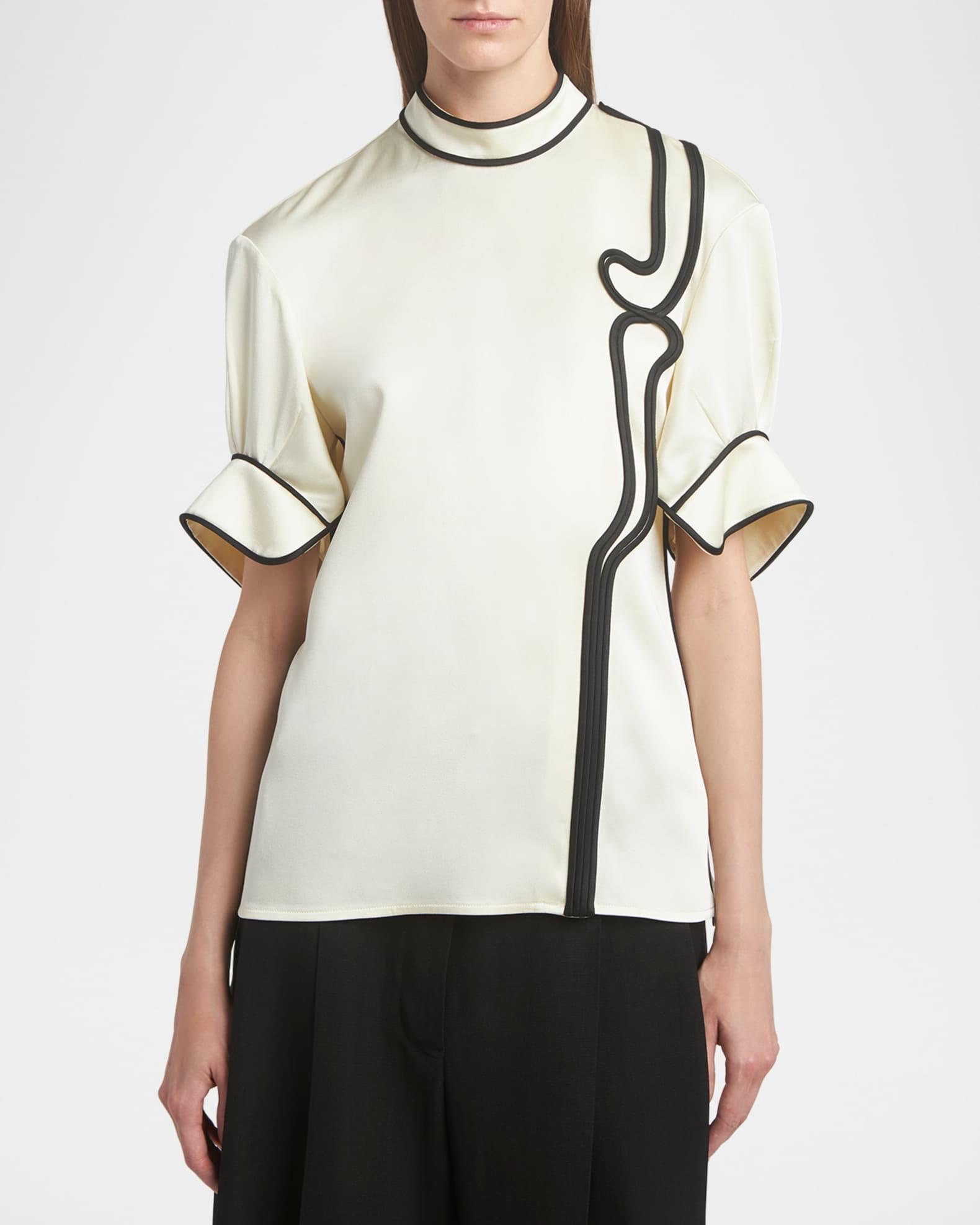 Swirl Embroidered Fitted Shirt Product Image