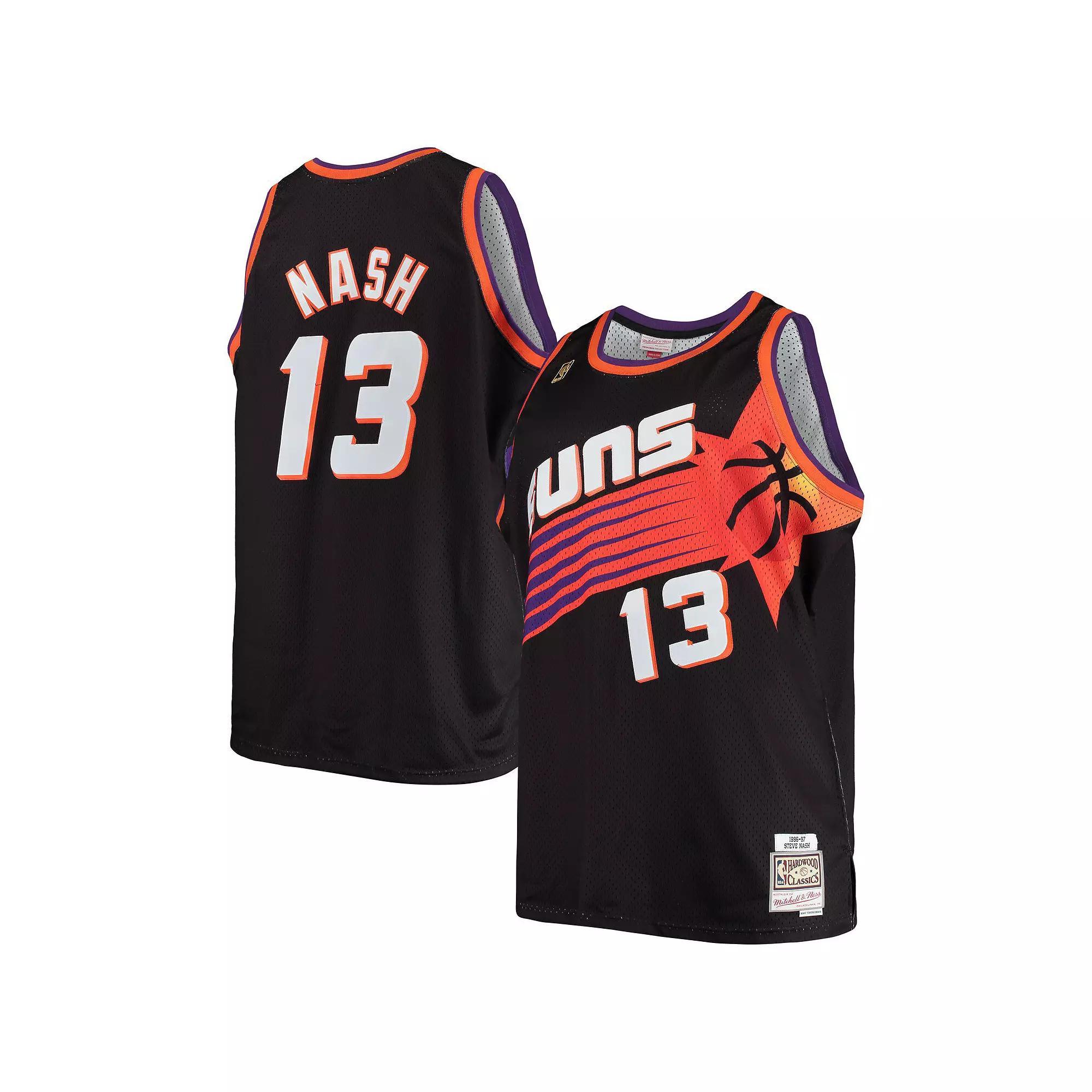 Men's Mitchell & Ness Steve Nash Black Phoenix Suns Big & Tall Hardwood Classics Jersey, Size: 4XLT, Phx Black Product Image