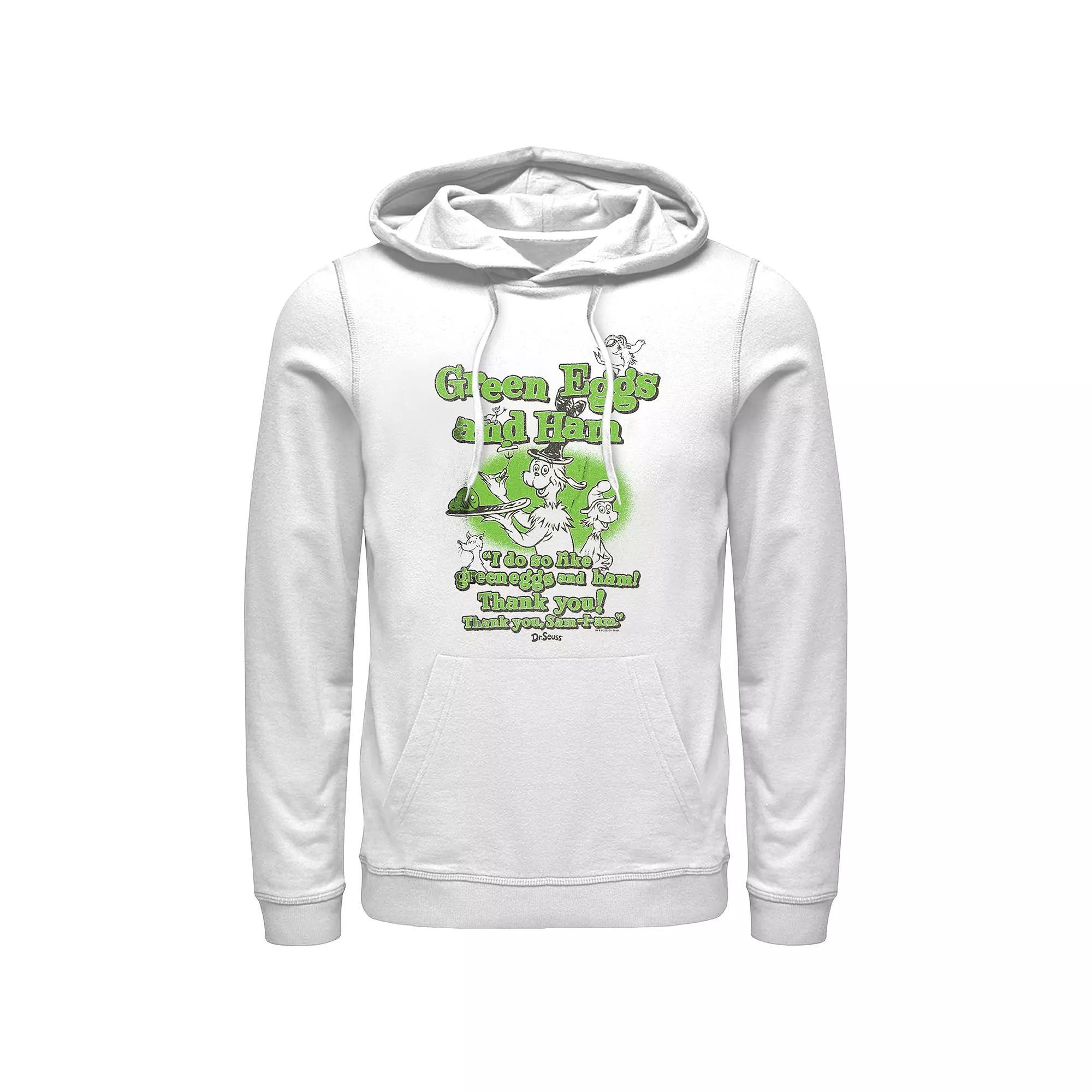 Men's Dr. Seuss I Do So Like Green Eggs And Ham Graphic Hoodie, Size: Small, White Product Image