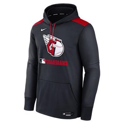 Men's Cleveland Guardians Authentic Collection Nike Therma MLB Pullover Hoodie Product Image