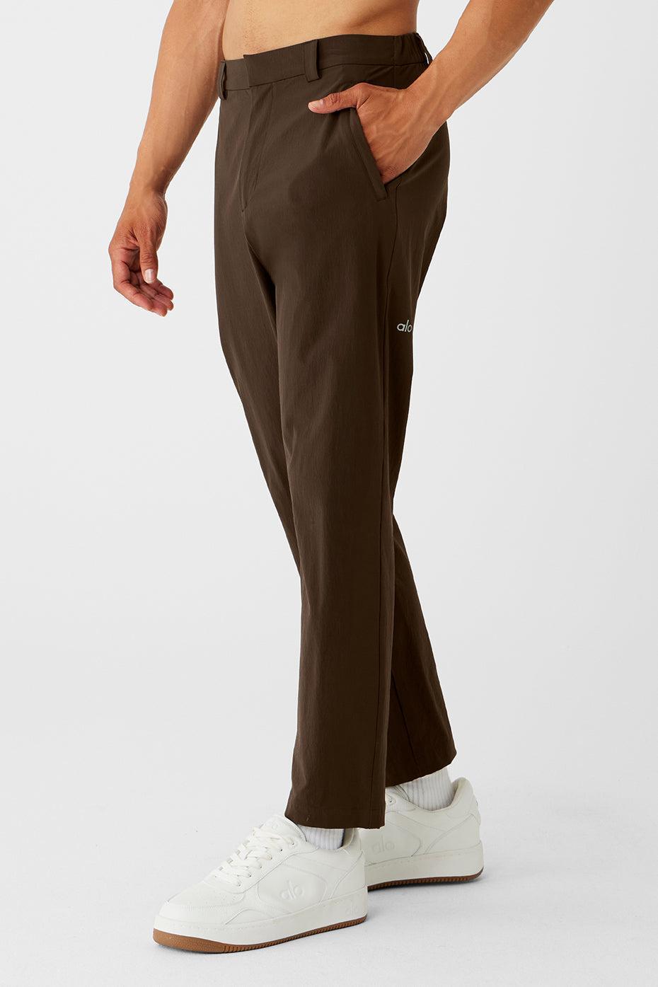 Alo Yoga | Co-Op Cropped Tech Trouser Brown, Size: XL Product Image