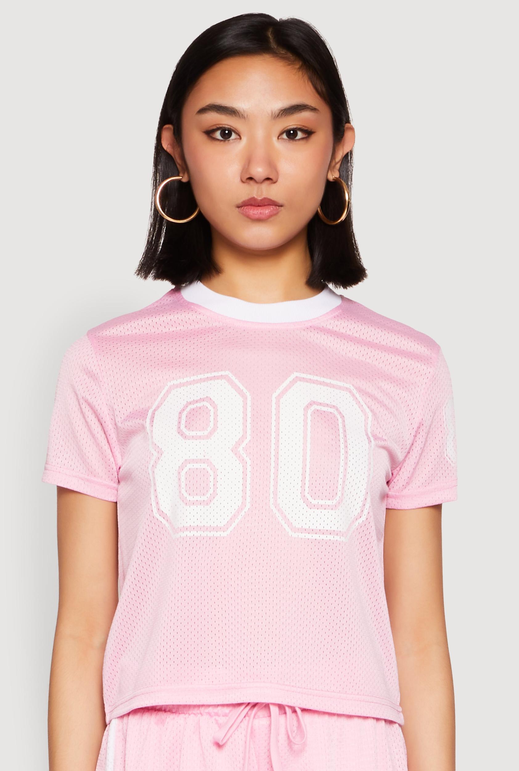 Womens Contrast Trim Graphic Print Mesh Jersey Product Image