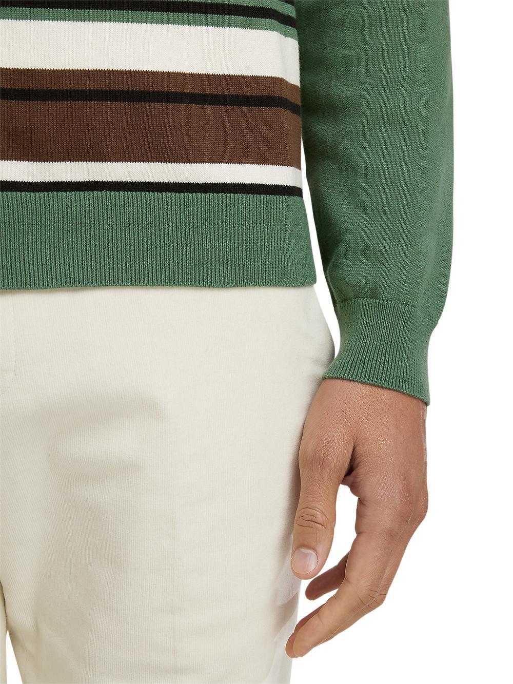 Cotton Full Zip Polo - Olive Product Image
