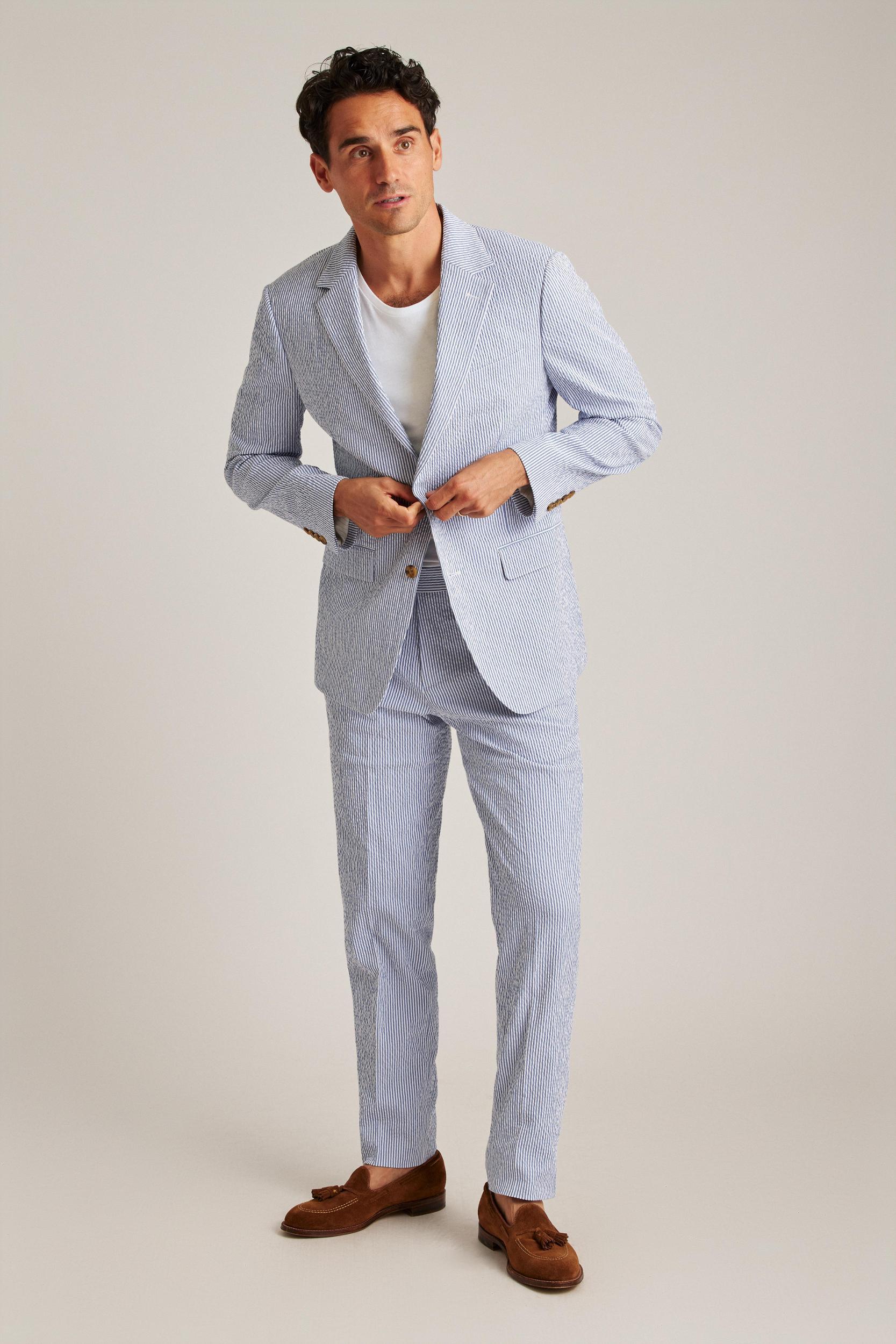 Italian Stretch Seersucker Suit Jacket Product Image