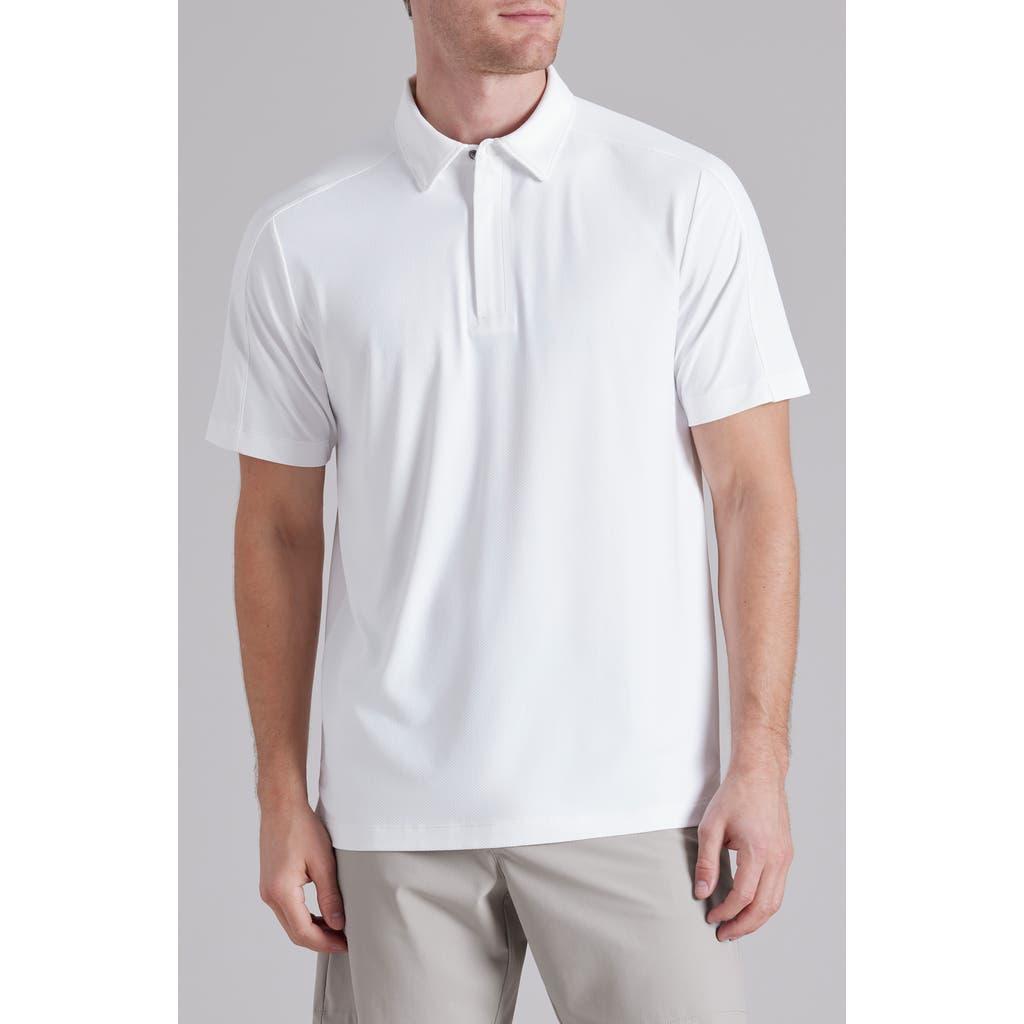 RHONE Momentum Quarter Zip Polo In Bright White Product Image