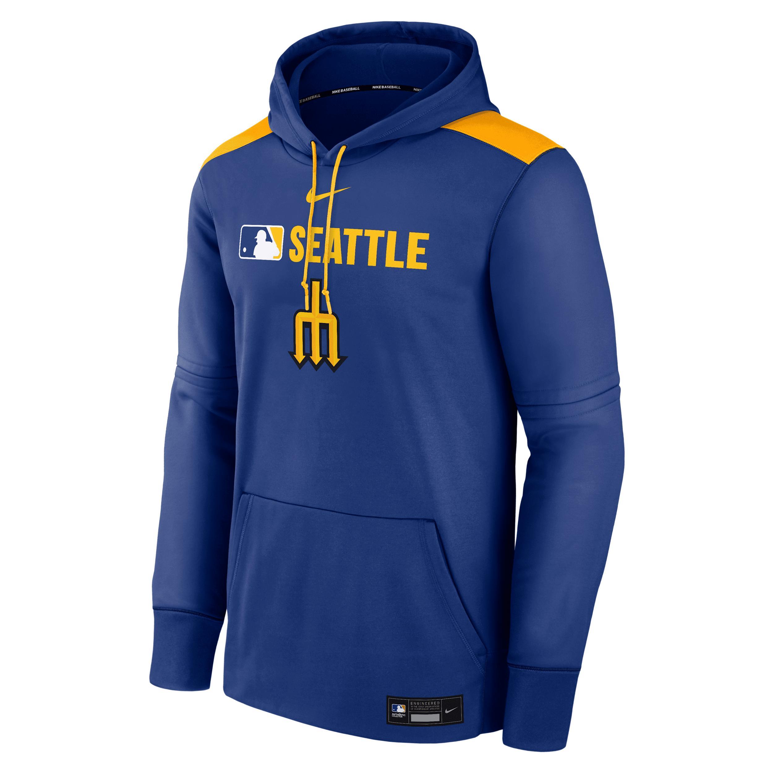 Atlanta Braves Authentic Collection City Connect Men's Nike Therma MLB Pullover Hoodie Product Image