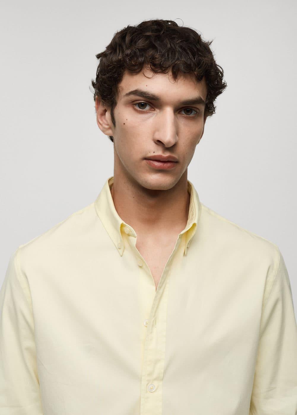 Mango Mens 100% Cotton Regular-Fit Shirt Product Image