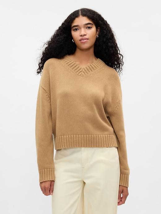 Oversized V-Neck Sweater Product Image