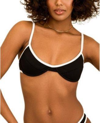 Dippin' Daisy's Women's West Coast Underwire Bikini Top in Black/White - Product Image