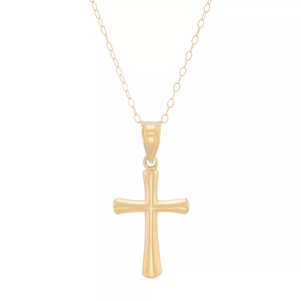 Everlasting Gold 14k Gold Cross Pendant Necklace, Women's, Size: 18" Product Image