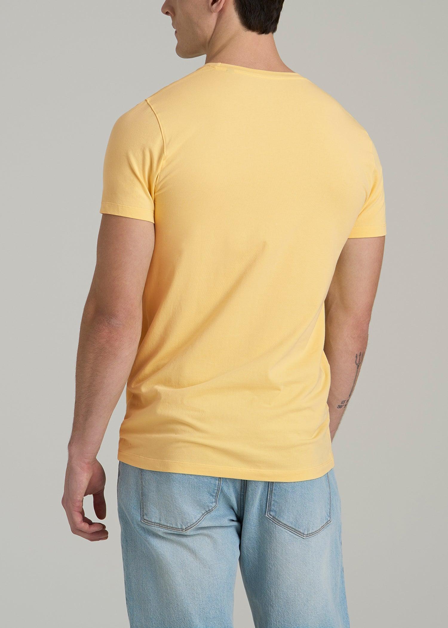 The Essential MODERN-FIT Crewneck Tee for Tall Men in Lemon Drop Product Image