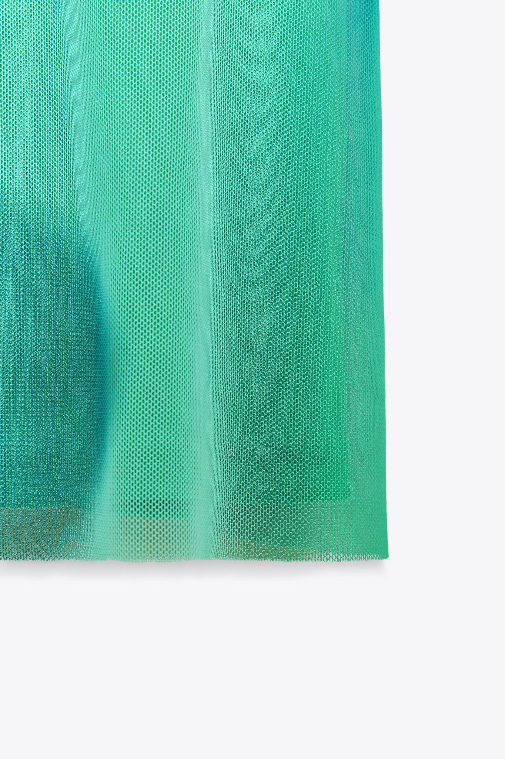 PRINTED TULLE LONG DRESS Product Image