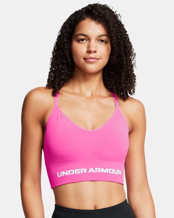 Women's Under Armour Vanish Seamless Low Long Sports Bra, Size: XL, Harbor Blue Product Image