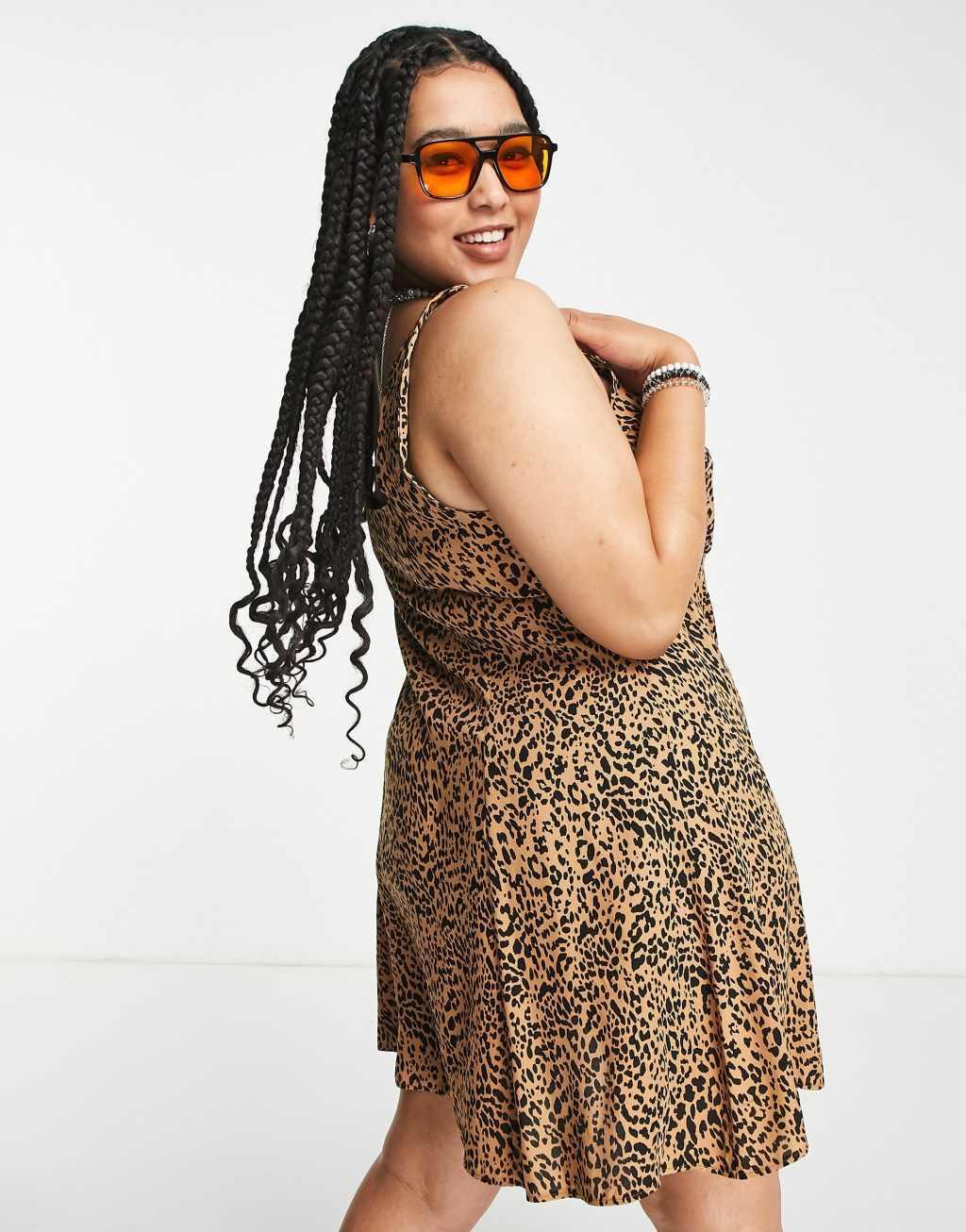 ASOS DESIGN Curve soft mini sundress with bust detail Product Image