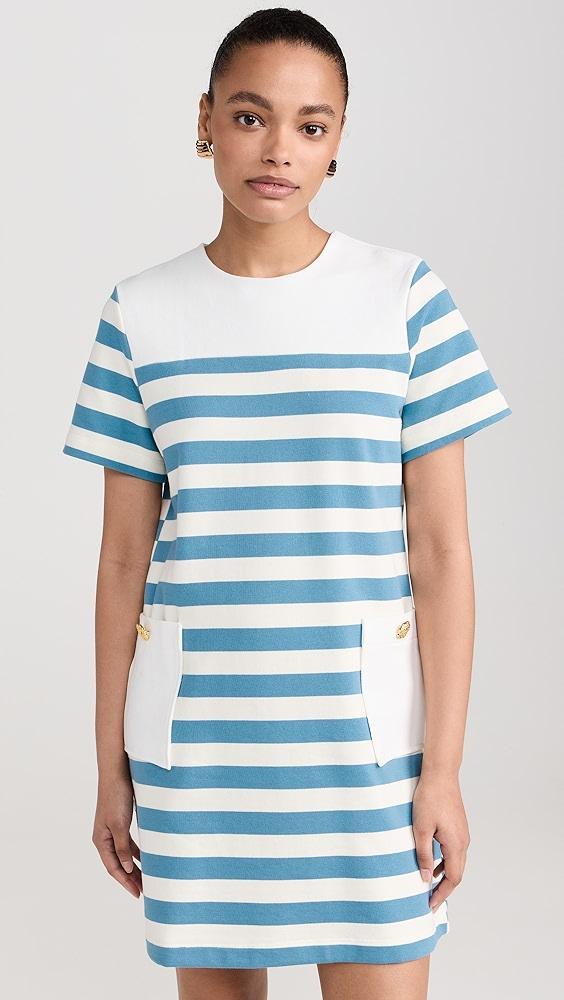 English Factory Striped Dress with Patch Pockets | Shopbop Product Image