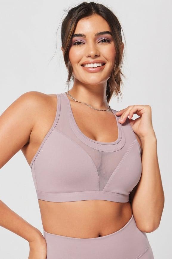 Mesh Paneled Low Impact Bra Product Image