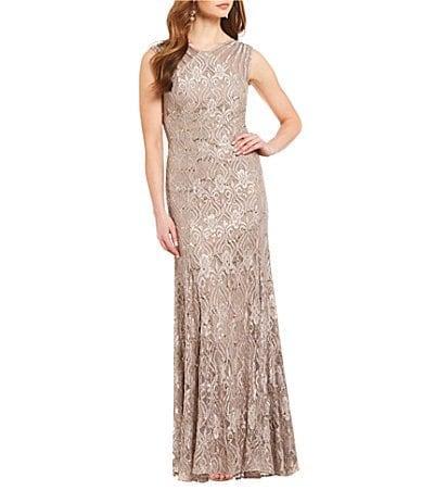 Women's R&M Richards Mermaid Lace Gown, Size: 16, Cadet Product Image