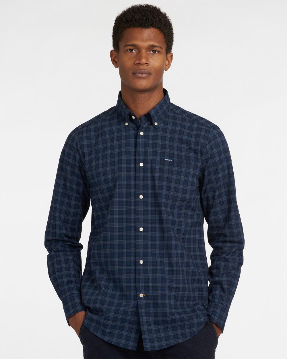 BARBOUR Lomond Tailored Mens Shirt In Midnight Tartan Product Image