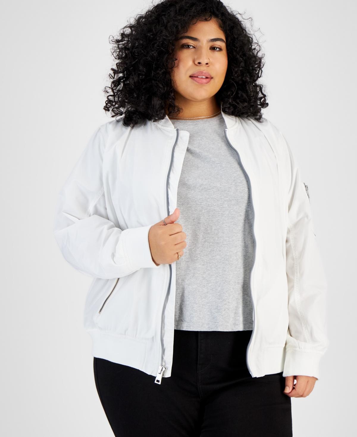 Plus Size Levi's® Newport Classic Bomber Jacket, Women's, Size: 2XL, White Product Image